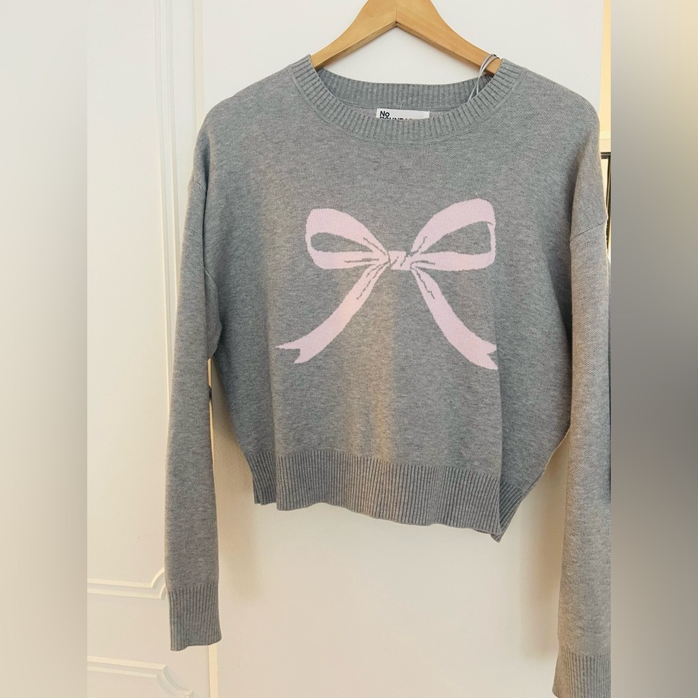 Coquette Pale Pink Bow Sweater